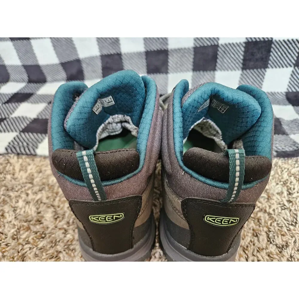 KEEN Terradora II Mid Waterproof Hiking Boots Women's US 9 Gray Teal